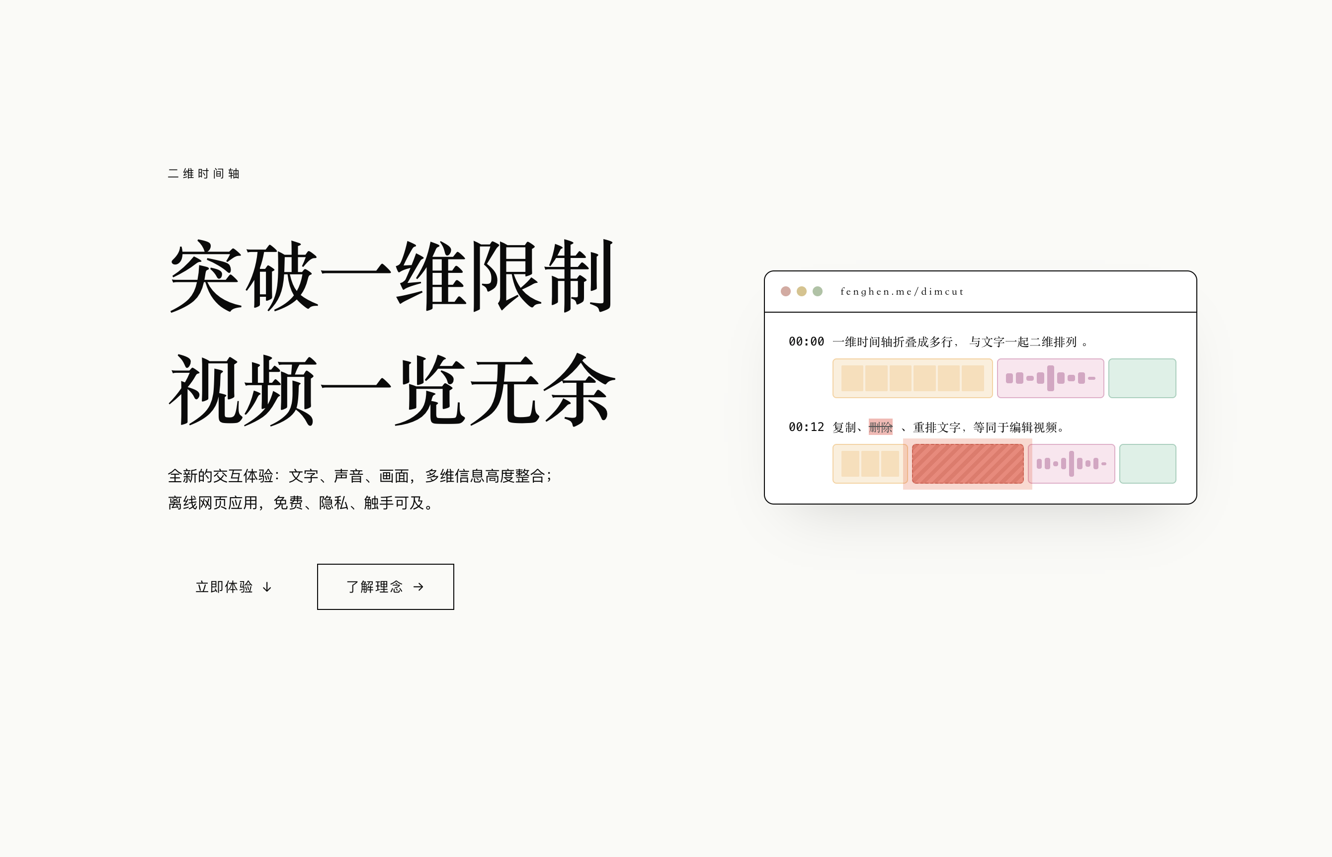 Dimcut 产品预览